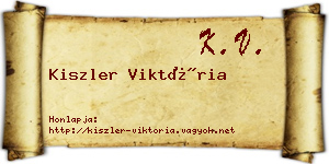 Kiszler Viktória névjegykártya