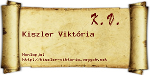 Kiszler Viktória névjegykártya